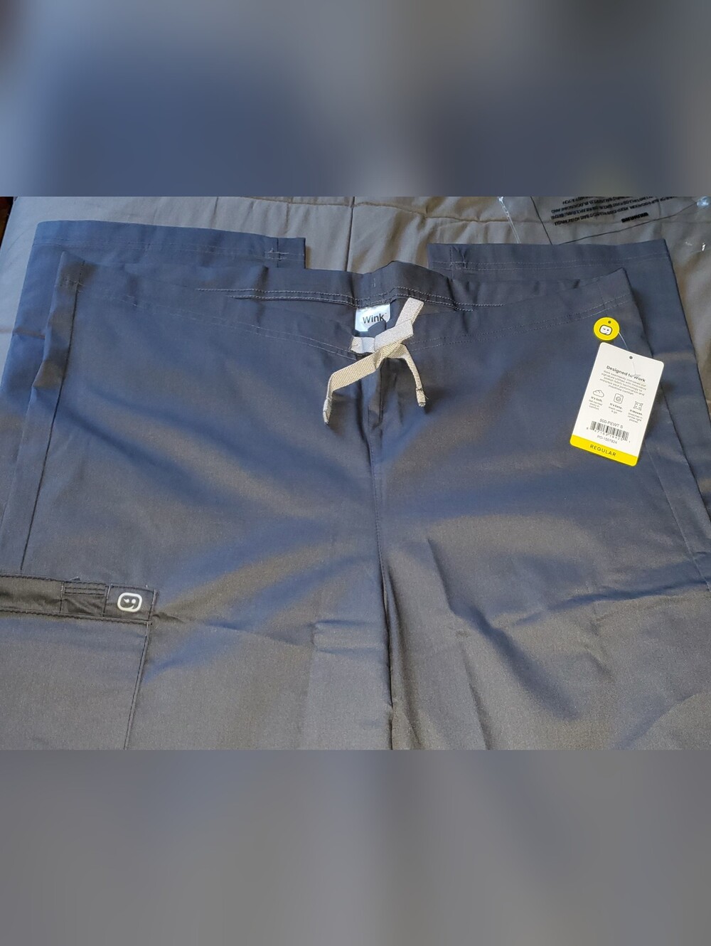 Wink Unisex Pewter Scrub Pants